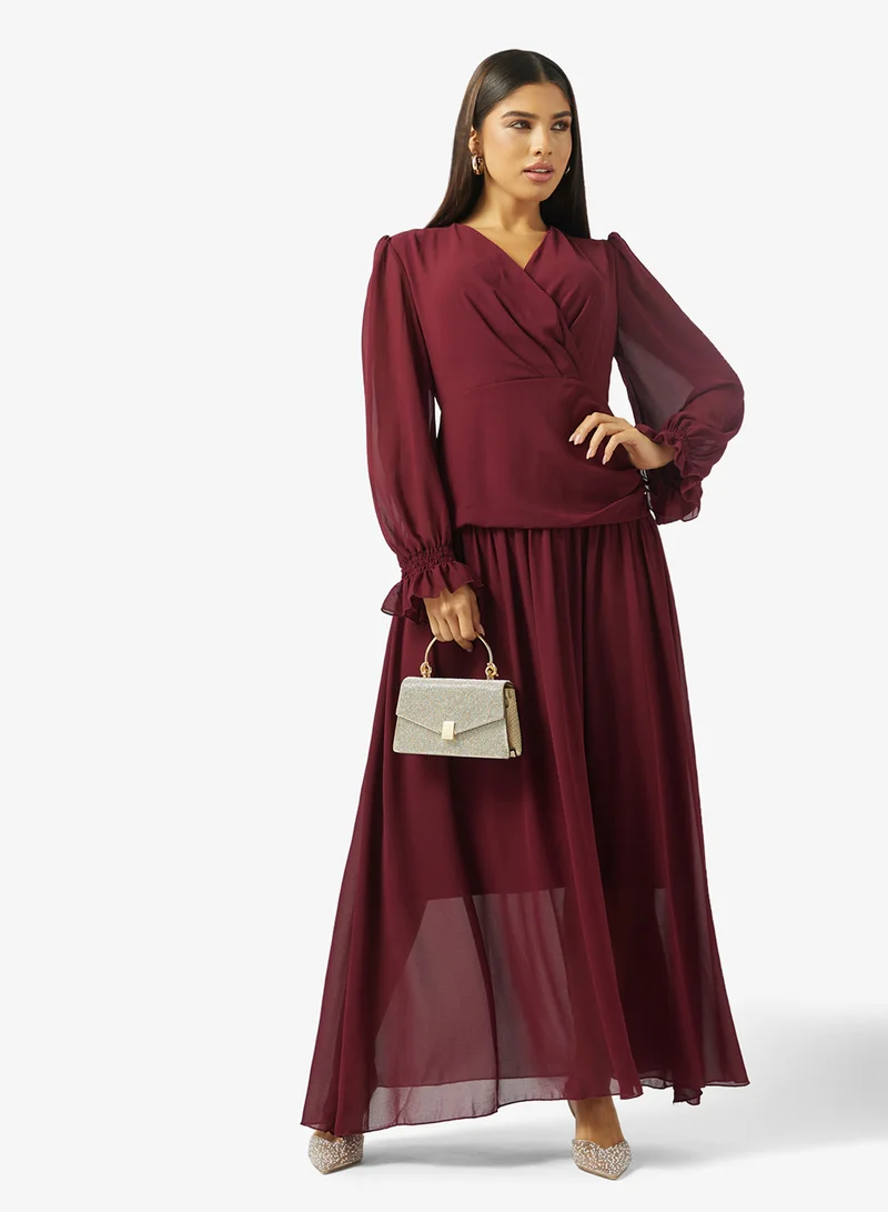 Khizana  Puff Sleeve A-line Dress for Women | Best Price UAE